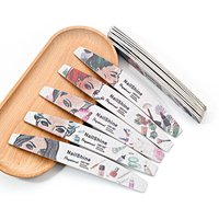 10 Pcs/Lot Washable Wood Nail File Manicure Girl Eyes Half Moon Nails File Tools Grit 100/180/240 Suit Professional/Personal/DIY