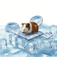 Hamster Ceramic Cooling Board Mat for Cage Ice Board Summer Cooling Supplies for Small Pets Hamster Cool Granite Stone 9 X 9 cm