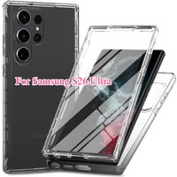 S 26 Ultra 360 Full Body Front Back Protective Transparent Case For Samsung S26 Ultra Shockproof Double-sided Clear Cover Bumper