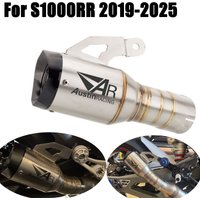 60mm. Motorcycle exhaust pipe for BMW S1000RR 2019 2020 2021 - 2025 AR exhaust pipe connection tube modification integrated kit