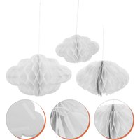 9Pcs DIY Cloud Shaped Honeycomb Hanging Decorations for Kids Birthday Party Artistic Painting Reusable Party Decorations