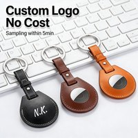 Customized Tracker Location Keyring Case Protective for Airtag Keychain Men and Women Leather Engrave Laser Key Chain Ring Gift