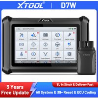 XTOOL D7W Kabelloses Auto-Diagnosegerät mit Bidirektionaler Steuerung, ECU-Codierung, BT Automotive Scanner, OBD2 KI-gestützte Allsystem-Diagnose, Schlüsselprogrammierung, CAN FD DoIP FCA AutoAuth VAG