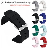 Universal Rubber Silicone Quick Release Watch Strap For Smartwatch14mm 16mm 18mm 19mm 20mm 21mm 22mm 24mm Waterproof Bracelet