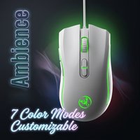 Adjustable Ergonomic Wired RGB Gaming Mouse with Programmable Side Buttons USB Plug & Play for PC Gaming And Office Use