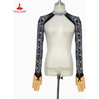 Belly Dance Performance Sleeves Women Customized Senior AB Stones Mesh Sleeve Oriental Dance Shoulder Sleeves Dancer's Vitality