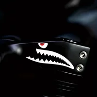 1Pair Shark Head Waterproof Sticker Decal Cover Scratches For Bike Frame Motorcycle Helmet Scooter Personal Custom Decor