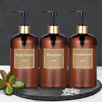Gold Pump Soap Dispenser Bottle Empty Refillable Pump Bottle for Shampoo Conditioner Body Wash Hands Dishes Dispenser