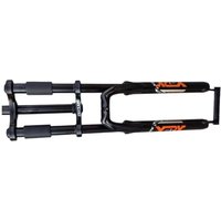 AliExpress NONE 24/26/27.5Inch MTB Suspension Fork Oil-Spring Dual Shoulder Fork Aluminum Alloy 120mm Travel28.6mm Steerer Post Mount Disc Brake