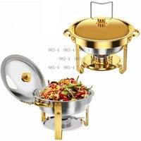 5L Stainless Steel Flip Food Stove with Hanger Chafing Dish With Lid Holder