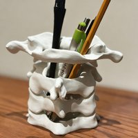 Simulation Human Spine Pen Holder Desktop organizer Storage Box Medical Anatomy spoof student office Gift 3D Anatomy Pencil Vase