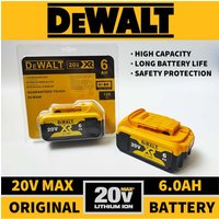 For Dewalt 18V 20V 5Ah 6Ah Battery 5000/6000mAh Lithium Ion DCB205 DCB206 Power Tools Replacement Battery with Charger DCB1104
