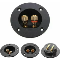 Car Stereo Speaker Terminal Board Round Double Binding Post Screw Connector Subwoofer Plug