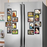 5Pcs Silver Magnetic PVC Photo Frame Set Non Punching Document Display Board Business License Poster Card Protective Cover