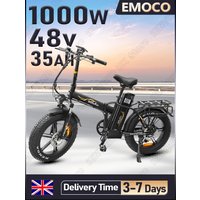 AliExpress NONE EMOCO C94 Ebike 1000W Motor 48V35AH Large-capacity Lithium Battery Folding EBicycle Adult 20