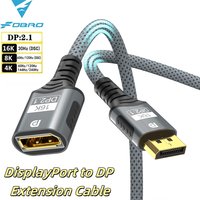 16K DP 2.1 Extension Cable 80Gbps HDR Video Audio DP to DisplayPort 16K@30Hz 8K@60Hz 4K@120Hz For PC TV Laptop Monitor Projector