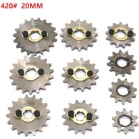 AliExpress NONE 420# 20mm 10T 11T 12T 13T 14T 15T 16T 17T 18T 19T Front Sprocket for Dirt Pit Monkey Dax Bike Go Kart ATV Quad Motorcycle