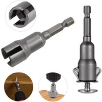 Natural Slotted Butterfly Hole Socket Wrench with 65mm Hexagonal Handle Electric Screwdriver Wing Nut Socket Tool for Home Repai