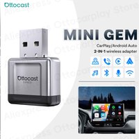 Ottocast Express 2 in 1 Mini Gem Wireless CarPlay Android Auto Adapter Plug and Play for Audi Benz Toyota Honda VW Kia Buick