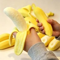 peeled banana stress relief toy realistic stretchable stress relief squeeze ball, novelty finger toy Christmas birthday gift