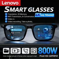 Lenovo 2026 New Smart AI Glasses 800W Shooting Camera Photo Video Voice Call Translation Waterproof Bluetooth Motorcycle Glasses