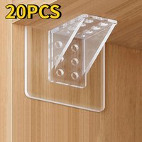 20/1Pcs Acrylic Shelf Support Self Adhesive Cabinet Shelf Stand Wall Hanger Bracket Holder For Kitchen Bedroom