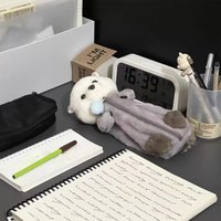 Cartoon Plush Pencil Bag Creative Sea Otter Shape Large Capacity Pencil Case Cute Velvet Pencil Case Student Stationery