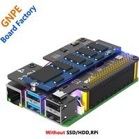 Raspberry PI 5 PCIE to M.2 NVMe SSD 2280 Solid State Drive 3-in-1 Expansion board with fan