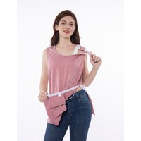 Mastectomy Recovery vest with drainage pockets, neutral shoulder surgery shirt, full button-down rotating cuffs, recovery clothi