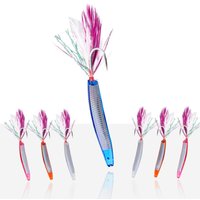 1pcs Floating Spoon-Shaped Lure 6cm1.2g Hard Plastic Glow-in-the-Dark Feather Lure Trolling Boat Fishing Hard Lures