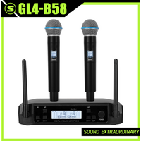 GL4 B58 Professional Wireless Microphone UHF System Handheld Mic For Stage Speech Wedding Show Band Home Party Church