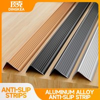 Aluminum Stair Edge Protector L-Shaped Non-Slip Anti-Slip Step Nosing Safety Strips Self-Adhesive for Home Office Outdoor Stairs