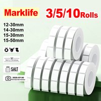 Marklife P15 P12 M1 White Thermal Lable Paper Rolls 3/5/10 Pack 12*30mm 14*30mm 15*30mm 15*50mm Adhesive Sticker Papers