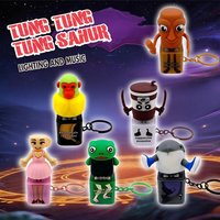 New Tralalero Tralala Keychains Pendant Brainrot Anime Tungtungtung Wooden Stick Man 4 Button Stress Relief Ornament Gifts Toys
