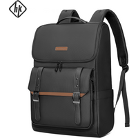 HK Vintage – sac à dos pour ordinateur portable de 17.3 pouces, sac à dos de voyage antivol pour hommes, sac d'ordinateur étanche pour affaires, sac à dos quotidien pour l'université