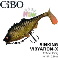 CIBO 120mm 25.3g Wobblers Fishing Tackle Fishing Lures Vibration Bait for Full Depth Artificial Accessories