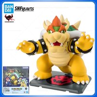 In Stock Bandai SHF Original Anime Super Mario Bowser Action Figures Model Toys For Boys Collection Gift DT