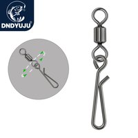 DNDYUJU 10pcs Fishing Lure Snap Fishing Rolling Swivels Interlock Pin FishHook Connector Fishing Accessories Tools
