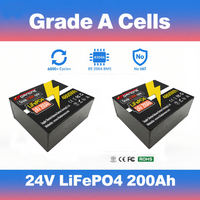 100%๐ฅNew LiFePO4 24V 100ah 150ah 200ah 220Ah LiFePO4 Lithium Battery 100A BMS 6000+ cyclic for๐ Inverter Solar RV