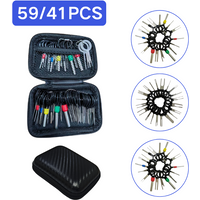 59/41pcs Car Terminal Removal Kit Universal Wire Plug Connector Extractor Puller Pin Remover Set Automotive Repairing Tool