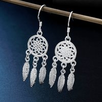 Dream Catcher 925 Silver Vintage Drop Earrings For Women Luxury Fine Wedding Jewelry Trend 2022 Accessories With Free Shipping