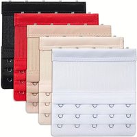 5pcs Ultra-Soft Bra Extenders - 5-Hook Adjustable for Maximum Comfort, Ideal for Plus Size, Maternity & Sensitive Skin