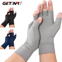 GETINFIT Half Finger Gloves Non-Slip Dots Breathable Thickened Wrist Support Cycling Outdoor Sports Climbing Pressure Gloves