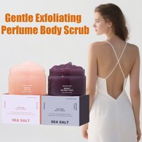 Perfume Body Scrub Hydrating Smoothing Skin Natural Exfoliating Salt Rose Coral Amber Vanilla Scent Moisturizing Cleansing Skin