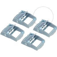 4Pcs Outdoor Camping Climbing Zinc Alloy Buckles For Heavy Duty Tie‑down Cargoes Strap Fixed Tensioner 25mm For Cases Luggage