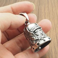 Fashion Eagle Letters Bell Pendant Key Chain Men's Motorcycle Riding Exorcist Accessories