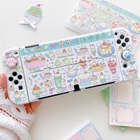 New Kawaii Switch Case for Girls Cute Cartoon Game Console Protection Cover for Nintendo Switch 2/OLED/lite Controller Joy-Con