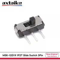 20PCS MSK-12D19 1P2T Mini DIP Slide Switch 3Pin Handle High 2MM For DVD Side Switch Toggle Power Switch MSS22D18