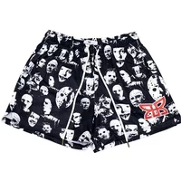 Mens Motorcycle Trend Casual Sports Shorts Gym Fitness Quick Dry Mesh Beach Basketball Jogger Short Pants Sweatpants Bottoms