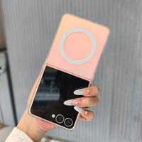 Sunshine color changing model for Samsung Galaxy Z-Flip7 6 5 Case for Women Girls Compatible with Magsafe Magnetic Phone Cover.